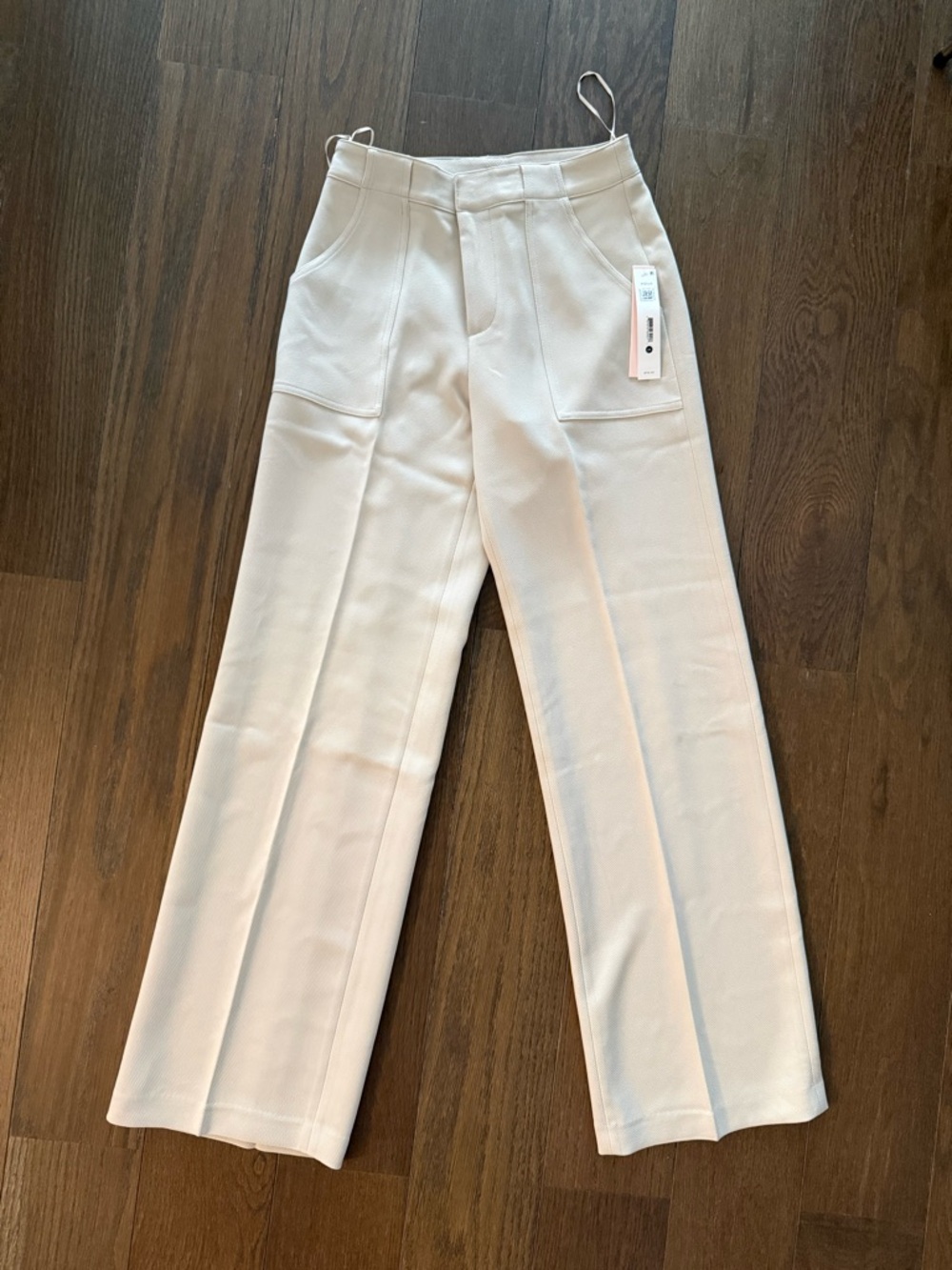BRAND NEW Aqua - XS - Cream Tailored Wide-Leg Trousers